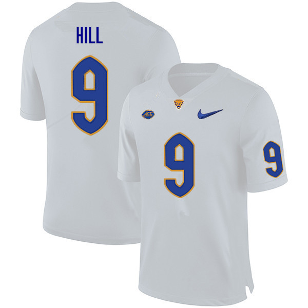 Men #9 Brandon Hill Pitt Panthers College Football Jerseys Sale-White